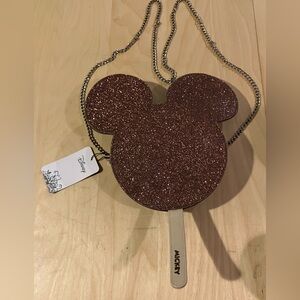 NWT Disney Mickey Mouse Cakeworthy Ice Cream Crossbody Bag Sparkling Brown